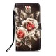 Pattern Printing Leather Wallet Stand Cover Case for Samsung Galaxy A52 5G / A52 4G - Rose Samsung Cases Mobile