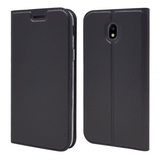 Magnetic Leather Card Holder Case for Samsung Galaxy J7 (2017) / J7 Pro (2017) EU Version - Black Samsung Cases Mobile