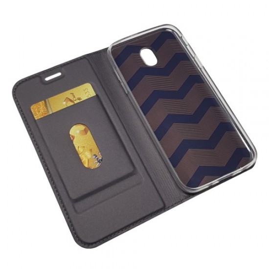 Magnetic Leather Card Holder Case for Samsung Galaxy J7 (2017) / J7 Pro (2017) EU Version - Black Samsung Cases Mobile