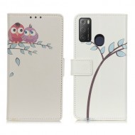 Pattern Printing Stand Wallet PU Leather Protector Phone Cover Shell for Alcatel 1S (2021) / Alcatel 3L (2021) - Owls