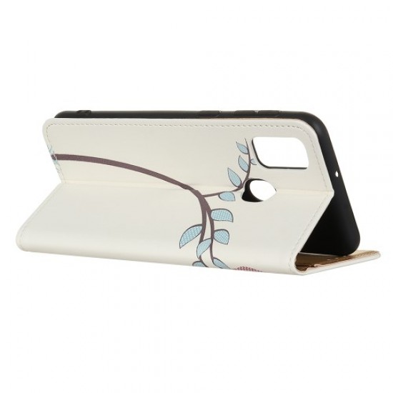 Δερμάτινη Θήκη Πορτοφόλι με Βάση Στήριξης για Alcatel 1S (2021) / 3L (2021) - Κουκουβάγιες στο Κλαρί Alcatel Θήκες Κινητών