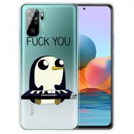 IMD Pattern Shock-proof Soft TPU Phone Case Protector for Xiaomi Redmi Note 10 4G/10S - FUCK YOU