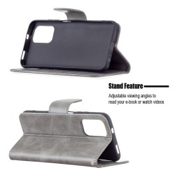 PU Leather Stylish Wallet Design Smartphone Case for Xiaomi Redmi Note 10 4G/Note 10S - Grey PU Leather Stylish Wallet Design Smartphone Case for Xiaomi Redmi Note 10 4G/Note 10S - Grey