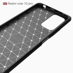 Θήκη Σιλικόνης TPU Carbon Fiber Brushed για Xiaomi Redmi Note 10 Pro - Κόκκινο Θήκη Σιλικόνης TPU Carbon Fiber Brushed για Xiaomi Redmi Note 10 Pro - Κόκκινο