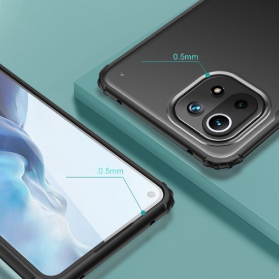 Armor Series PC + TPU Matte Hybrid Phone Case for Xiaomi Mi 11 Lite - Transparent XIAOMI Cases Mobile