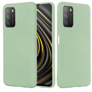 Shockproof Soft Liquid Silicone Cover Case for Xiaomi Poco M3 - Green