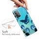 Pattern Printing Flexible TPU Phone Case for Samsung Galaxy A72 5G / A72 4G - Blue Butterfly and Flower Samsung Cases Mobile