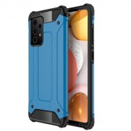 Armor Guard Plastic + TPU Hybrid Shell Phone Protective Case for Samsung Galaxy A72 5G / A72 4G - Blue