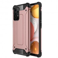 Armor Guard Plastic + TPU Hybrid Shell Phone Protective Case for Samsung Galaxy A72 5G / A72 4G - Rose Gold