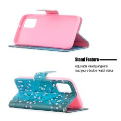 Pattern Printing Magnetic Leather Stand Wallet Phone Case Shell for Samsung Galaxy A02s (164.2x75.9x9.1mm) - Plum Blossom Pattern Printing Magnetic Leather Stand Wallet Phone Case Shell for Samsung Galaxy A02s (164.2x75.9x9.1mm) - Plum Blossom