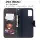 Pattern Printing Magnetic Leather Stand Wallet Phone Case Shell for Samsung Galaxy A02s (164.2x75.9x9.1mm) - Bear Samsung Cases Mobile