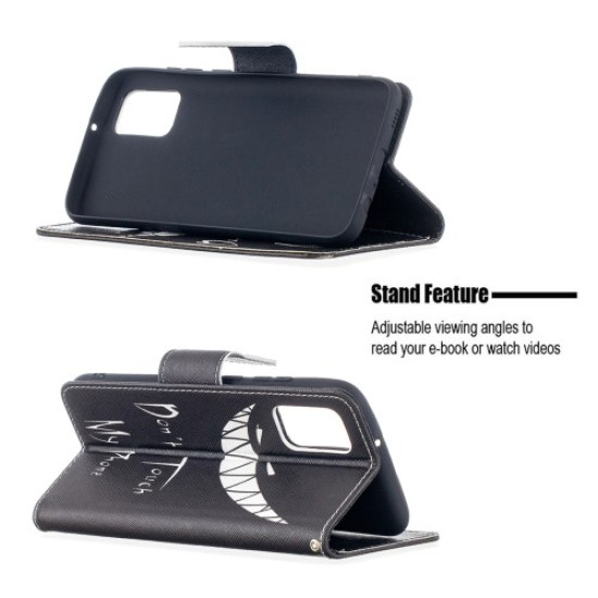 Pattern Printing Magnetic Leather Stand Wallet Phone Case Shell for Samsung Galaxy A02s (164.2x75.9x9.1mm) - Devil Grin Samsung Cases Mobile