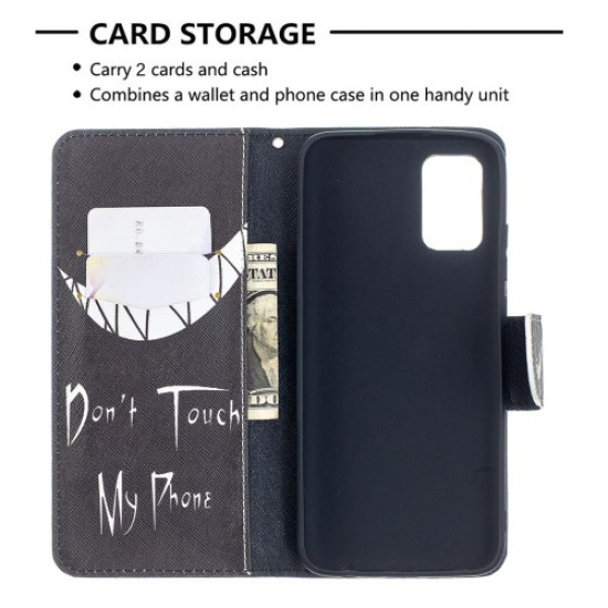 Pattern Printing Magnetic Leather Stand Wallet Phone Case Shell for Samsung Galaxy A02s (164.2x75.9x9.1mm) - Devil Grin Samsung Cases Mobile