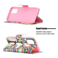 Pattern Printing Magnetic Leather Stand Wallet Phone Case Shell for Samsung Galaxy A02s (164.2x75.9x9.1mm) - Colorful Tree Pattern Printing Magnetic Leather Stand Wallet Phone Case Shell for Samsung Galaxy A02s (164.2x75.9x9.1mm) - Colorful Tree