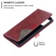 For Samsung Galaxy A02s (164.2x75.9x9.1mm) Splicing Geometric Pattern Leather Stand Case Card Holder Shell - Red Samsung Cases Mobile