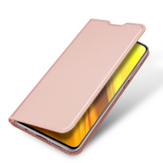 DUX DUCIS Skin Pro Series Stand Leather Card Holder Case for Xiaomi Poco X3 NFC/Poco X3/Poco X3 Pro - Rose Gold XIAOMI Cases Mobile