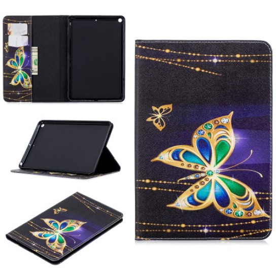 Tablet Case for iPad mini (2019) 7.9 inch Pattern Printing PU Leather Wallet Stand Shell - Golden Butterflies Apple Cases Tablet