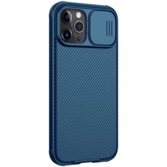 NILLKIN CamShield Pro Magnetic Case Hard PC Protective Shell for iPhone 12 Pro Max - Blue Apple Cases Mobile