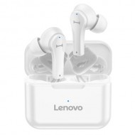 LENOVO QT82 Wireless Bluetooth Earphones V5.0 Touch Control Stereo HD Voice Earphones with Charging Bin - White