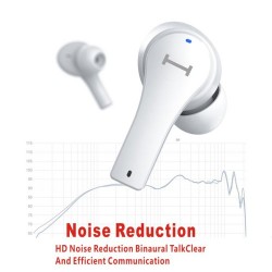 LENOVO QT82 Wireless Bluetooth Earphones V5.0 Touch Control Stereo HD Voice Earphones with Charging Bin - White LENOVO QT82 Wireless Bluetooth Earphones V5.0 Touch Control Stereo HD Voice Earphones with Charging Bin - White