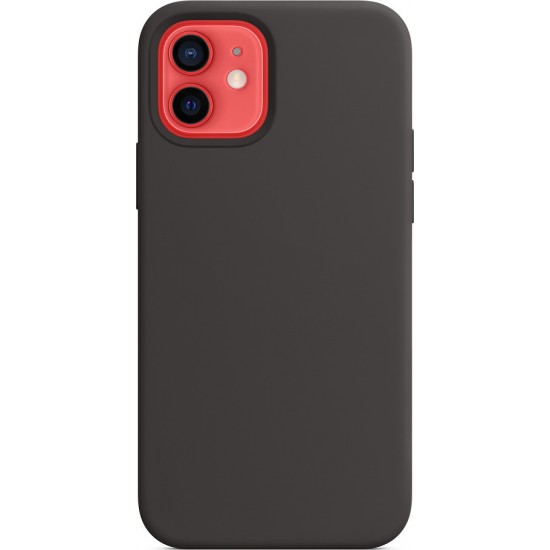 OEM Silicone Case with MagSafe Back Cover for iPhone 12 / 12 Pro - Black Apple Cases Mobile