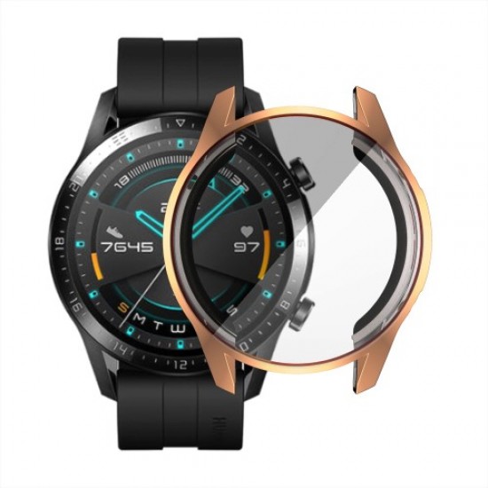 Electroplated TPU All-around Protective Case for Huawei Watch GT 2 46mm - Rose Gold Gadgets - Toys - Hobby