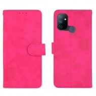 Δερμάτινη Θήκη Πορτοφόλι με Βάση Στήριξης για OnePlus Nord N100 - Φούξια