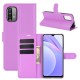 Litchi Texture Folio Flip Leather Phone Cover for Xiaomi Redmi Note 9 4G (Qualcomm Snapdragon 662)/Redmi 9 Power/Redmi 9T - Purple XIAOMI Cases Mobile