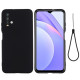 Shockproof Soft Liquid Silicone Cover Case for Xiaomi Redmi Note 9 4G (Qualcomm 662)/ Redmi 9 Power/Redmi 9T - Black XIAOMI Cases Mobile