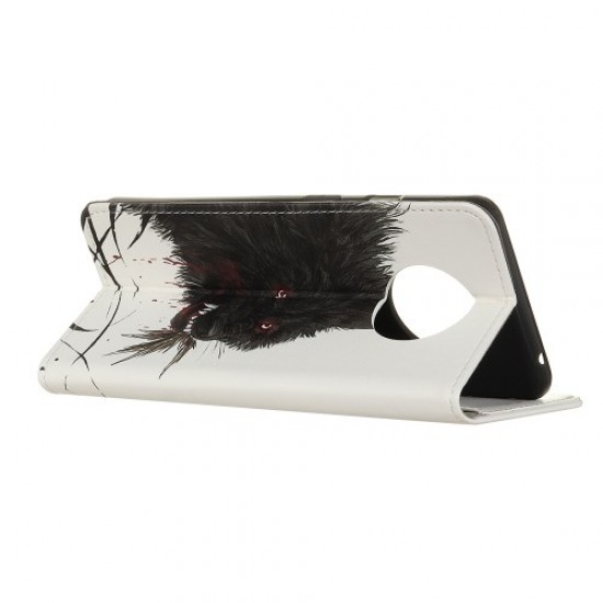 Pattern Printing Flip Wallet Design Leather Cover for Xiaomi Redmi Note 9 5G/Redmi Note 9T 5G Case - Black Wolf XIAOMI Cases Mobile