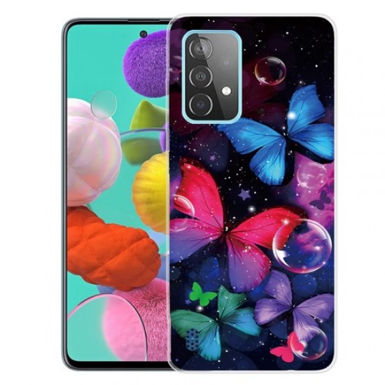 Θήκη Σιλικόνης TPU για Samsung Galaxy A72 5G - Πολύχρωμες Πεταλούδες Samsung Θήκες Κινητών