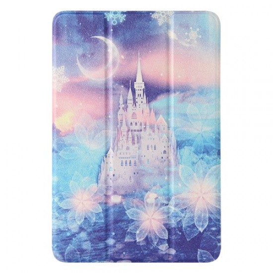 Patterned Leather Case for iPad mini (2019) 7.9 inch/4/2/3/1 Tri-fold Stand Shell - Castle Apple Cases Tablet