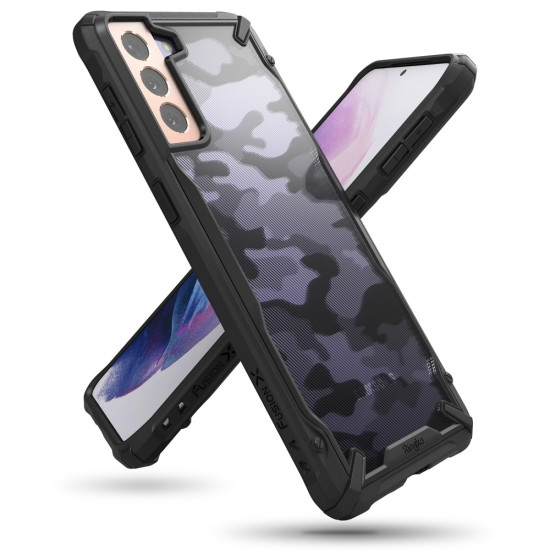 Ringke Fusion-X Samsung Galaxy S21 Plus - Camo (Moro) Μαύρο Samsung Θήκες Κινητών