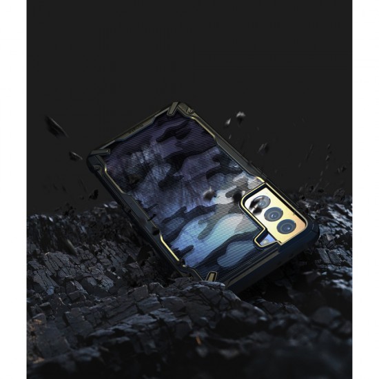 Ringke Fusion-X Samsung Galaxy S21 - Camo (Moro) Black Samsung Cases Mobile