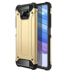 Tough Armor Υβριδική Θήκη Σιλικόνης TPU σε Συνδυαμό με Πλαστικό για Xiaomi Poco X3 NFC / Poco X3 - Χρυσαφί