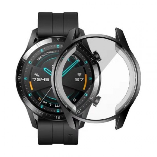 Electroplated TPU All-around Protective Case for Huawei Watch GT 2 46mm - Black Gadgets - Toys - Hobby