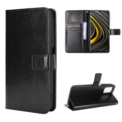 Δερμάτινη Θήκη Πορτοφόλι με Βάση Στήριξης για Xiaomi Poco M3 - Μαύρο