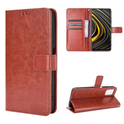 Δερμάτινη Θήκη Πορτοφόλι με Βάση Στήριξης για Xiaomi Poco M3 - Καφέ