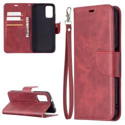 Δερμάτινη Θήκη Πορτοφόλι με Βάση Στήριξης Όψη Ρετρό για Xiaomi Poco M3 - Κόκκινο