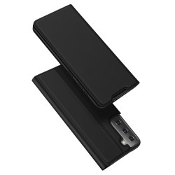 DUX DUCIS Skin Pro Series Θήκη Πορτοφόλι με Βάση Στήριξης για Samsung Galaxy S21 - Μαύρο