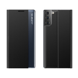 Θήκη Βιβλίο με Βάση Στήριξης View Window για Samsung Galaxy S21 Plus - Μαύρο