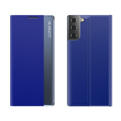 Θήκη Βιβλίο με Βάση Στήριξης View Window για Samsung Galaxy S21 Plus - Μπλε