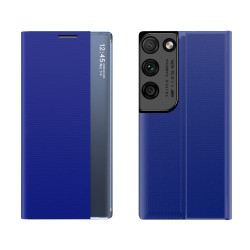 Θήκη Βιβλίο με Βάση Στήριξης View Window για Samsung Galaxy S21 Ultra - Μπλε