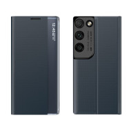 Θήκη Βιβλίο με Βάση Στήριξης View Window για Samsung Galaxy S21 Ultra - Σκούρο Μπλε