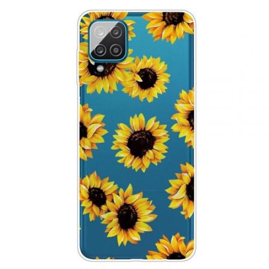 High Transmittance Shell for Samsung Galaxy A12 Pattern Printing TPU Phone Case - Sunflowers Samsung Cases Mobile