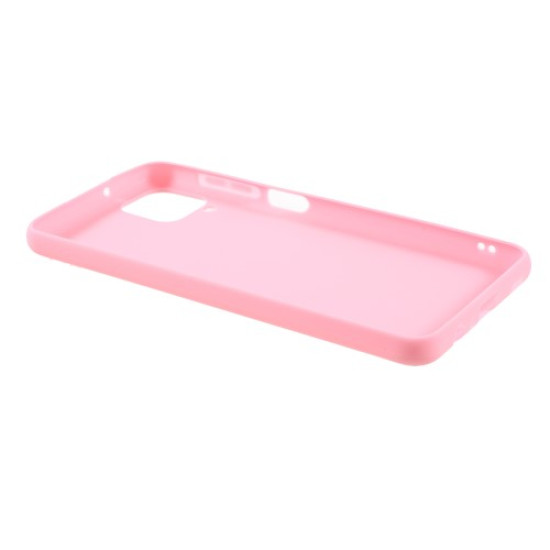 Solid Color Matte Soft TPU Phone Cover Case for Samsung Galaxy A12 - Pink Samsung Cases Mobile