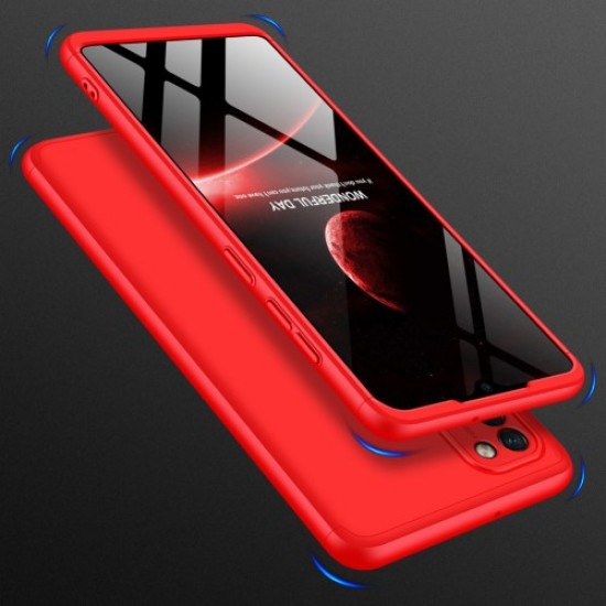 GKK Detachable 3-Piece Matte Hard PC Shell for Samsung Galaxy A31 - Red Samsung Cases Mobile