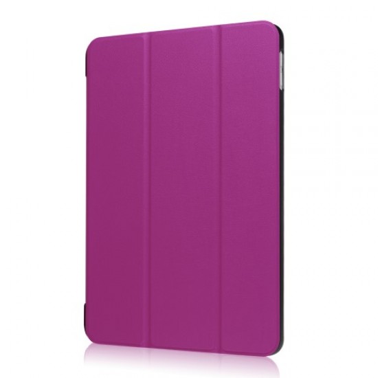 For iPad 9.7 (2018) / 9.7 (2017) Tri-fold Leather Smart Case with Stand - Purple Apple Cases Tablet