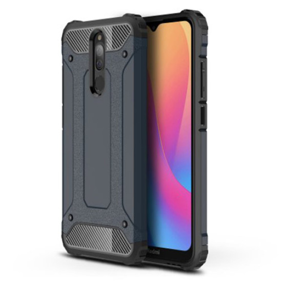 Tough Armor Υβριδική Θήκη Σιλικόνης TPU σε Συνδυαμό με Πλαστικό για Xiaomi Redmi 8 / 8A - Σκούρο Μπλε XIAOMI Θήκες Κινητών