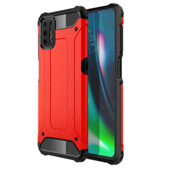 Armor Guard PC + TPU Combo Protective Case for Motorola Moto G9 Plus - Red Motorola Cases Mobile